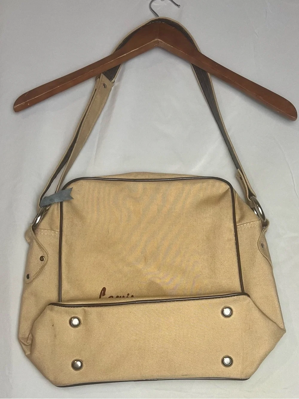 Vintage Lewis Travel Service Canvas Messenger Bag Retro California